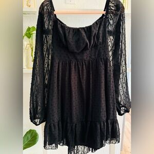 SHEIN tiered babydoll mini dress.